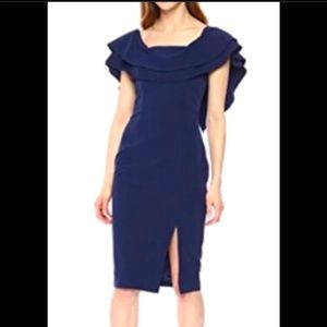 Bardot Elegant Navy MIDI Dress
